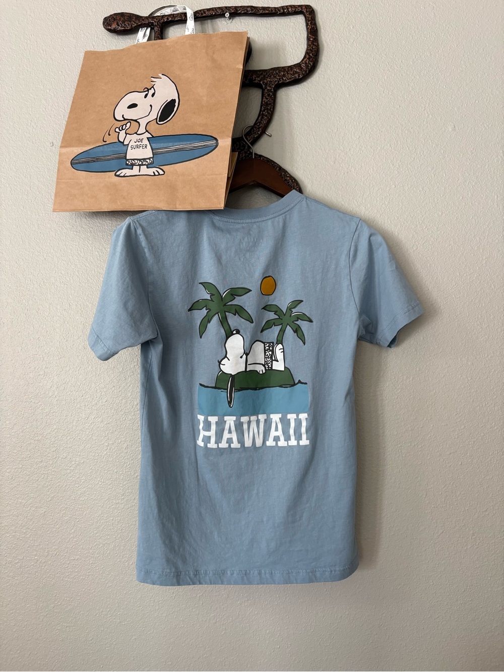 Light Blue Hawaii Graphic Short Sleeve Tee